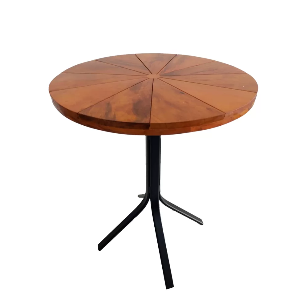 Mesa Lateral 70cm tampo madeira
