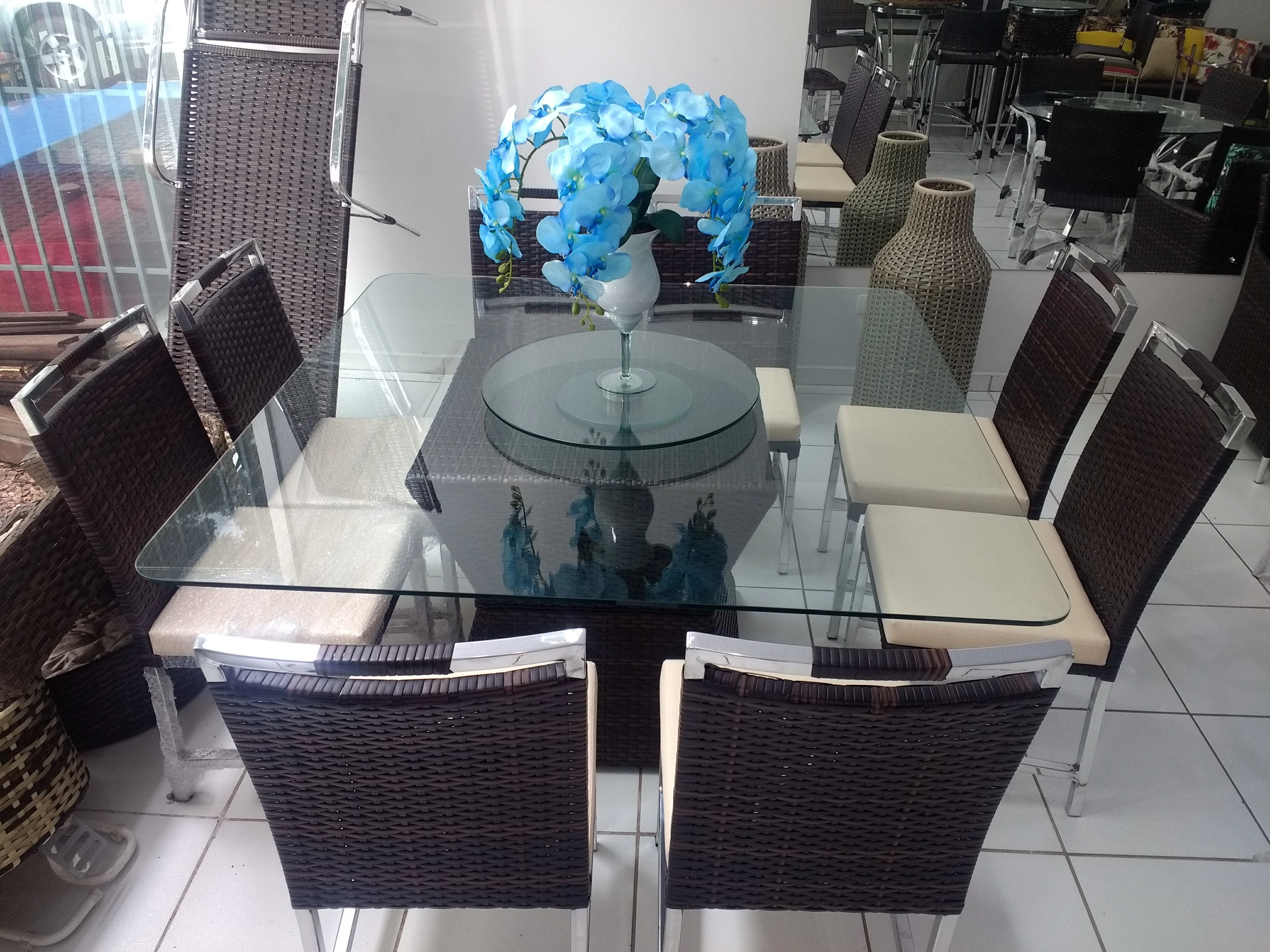 Conjunto Mesa Vitale com 8 cadeiras Imperial